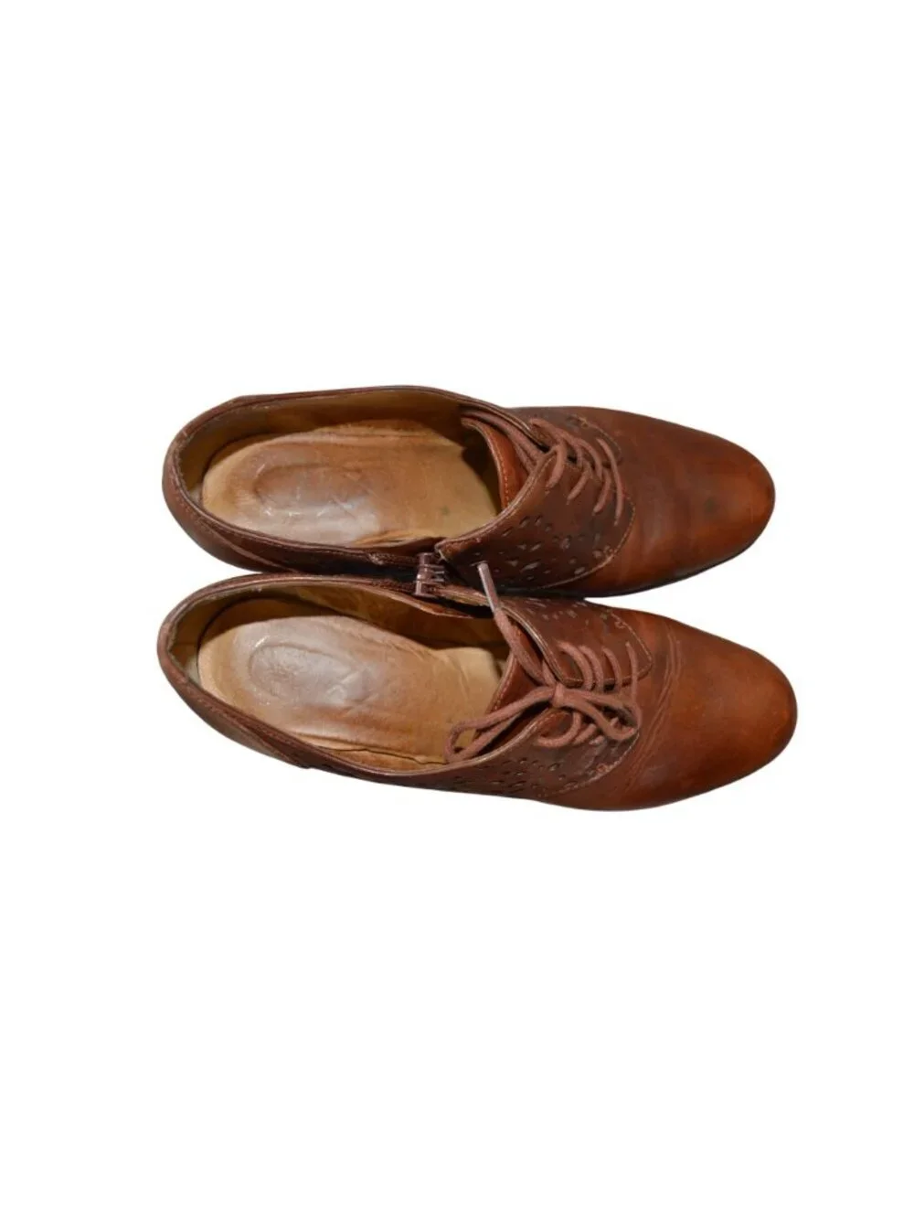 Nurture London Leather Oxford Heels Womens Size 7.5 Coquette Retro Vintage Style